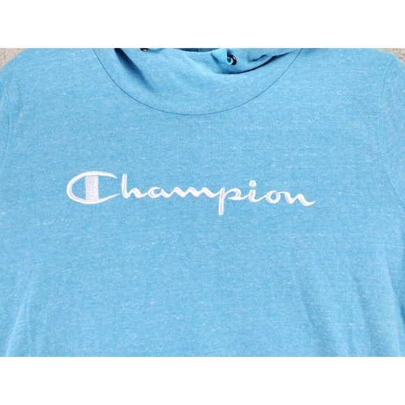 Champion Light Blue Pullover Hoodie Sweatshirt Women's Medium Athletic Apparel - Picture 5 of 16